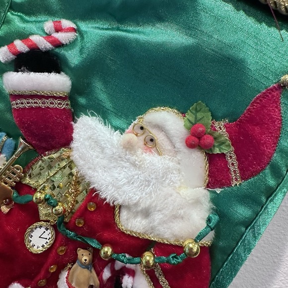 Christmas Stocking Red/green 3D Santa Claus presents,toys,instruments - Picture 3 of 11